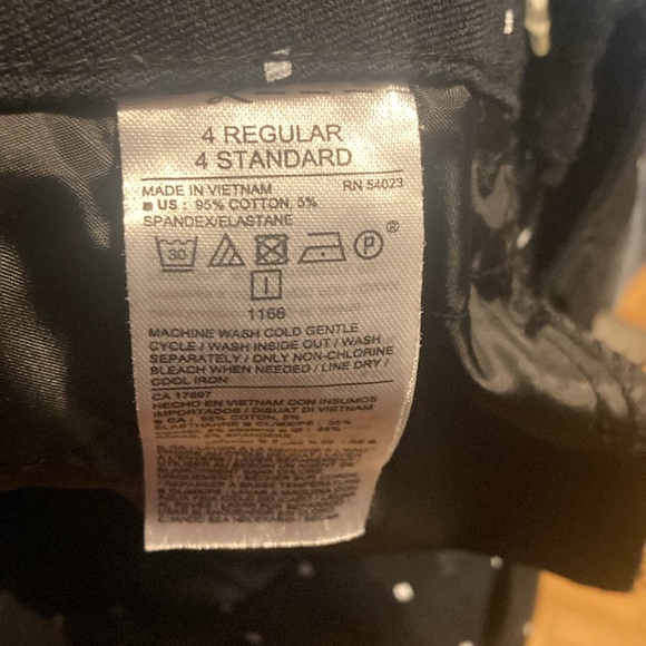 Old Navy Pixie Mid-Rise Size 4 Regular Black/White Women’s Pants - Picture 6 of 7